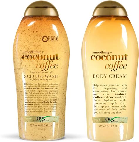 OGX, Crema Corporal, Smoothing + Coconut Coffee Body Cream, 577 ml ...