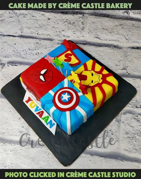Superhero Square Cake – Creme Castle