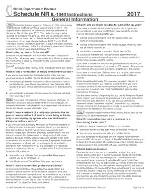 Fillable Online illinois schedule nr instructions 2017 Fax Email Print ...