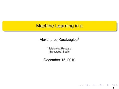 R Programming Machine Learning 的图像结果