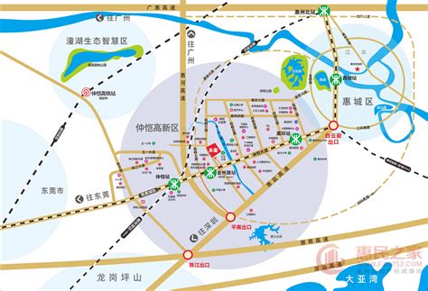 惠州市区域地图_百维网