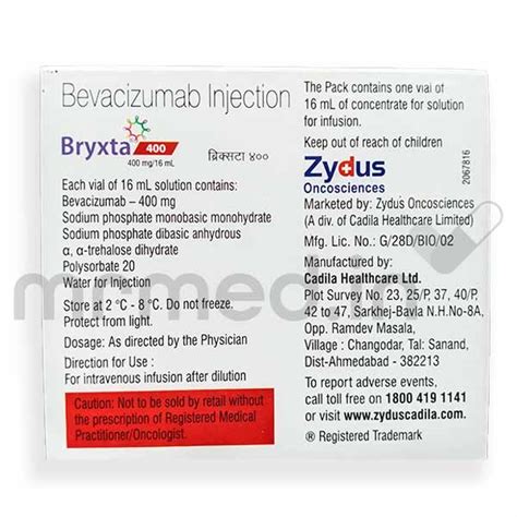 Buy Bryxta 400mg Injection Online: Uses, Price, Dosage, Instructions ...