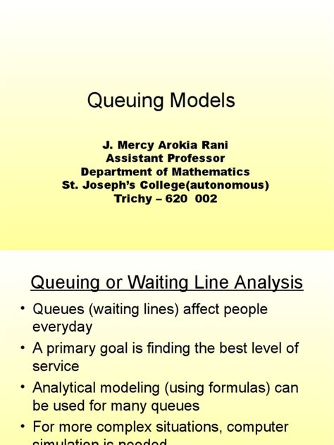 Image result for Queuing Models and Formulas