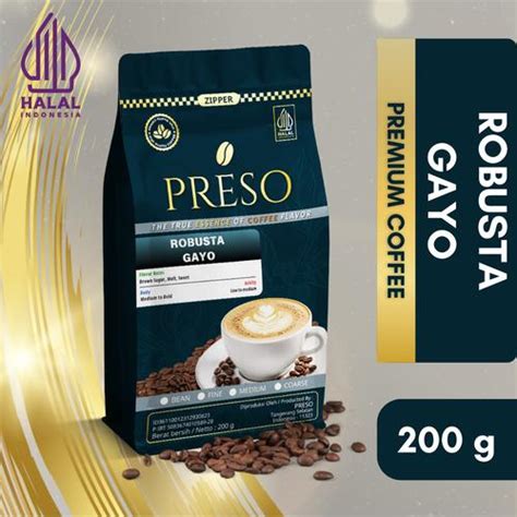 Promo PRESO Kopi Robusta Gayo Aceh Sumatra 200 Gram - Biji Kopi - Kota ...