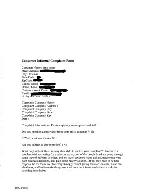 Fillable Online puc sd Consumer Informal Complaint Form - puc sd Fax ...