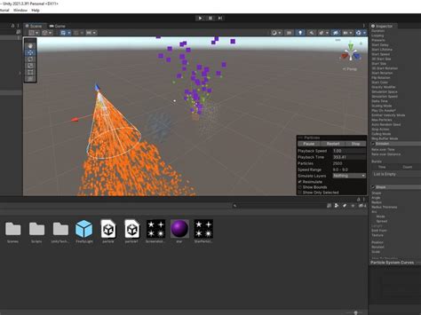 Unity 2D Particle System 的图像结果