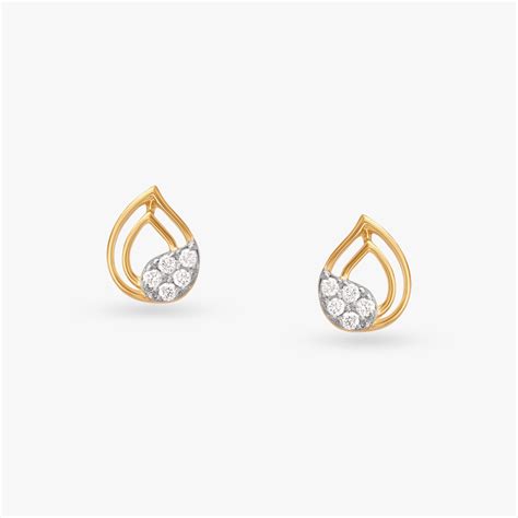 Teardrop Diamond Stud Earrings