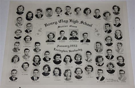 Henry Clay High School Senior Class January 1952 - Approx. 14" x 11 ...