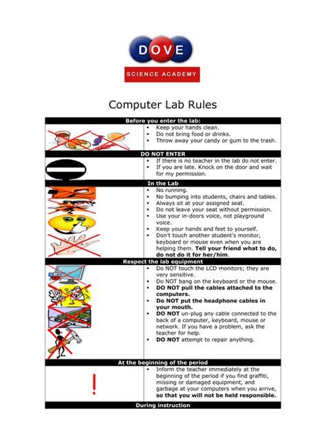 Image result for Rules for Computer Lab