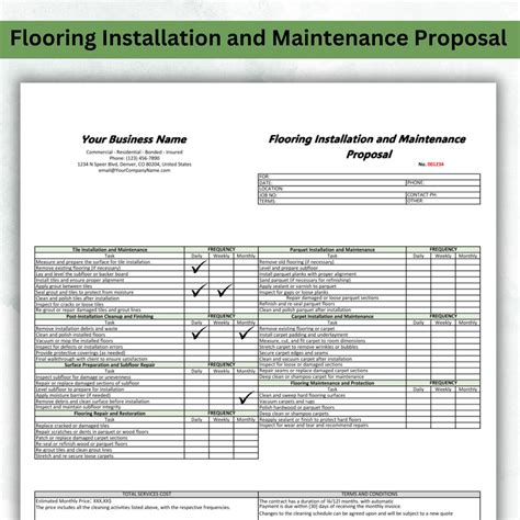 Editable Flooring Installation and Maintenance Proposal - Client ...