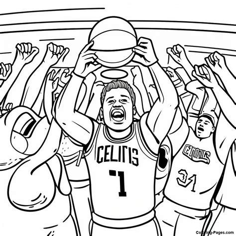 Celtics Nba Kolorowanka Bucks Kleurplaten Kleurplaat Leukekleurplaten ...