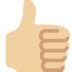 👍🏼 Thumbs up: medium-light skin tone emoji copy paste png download