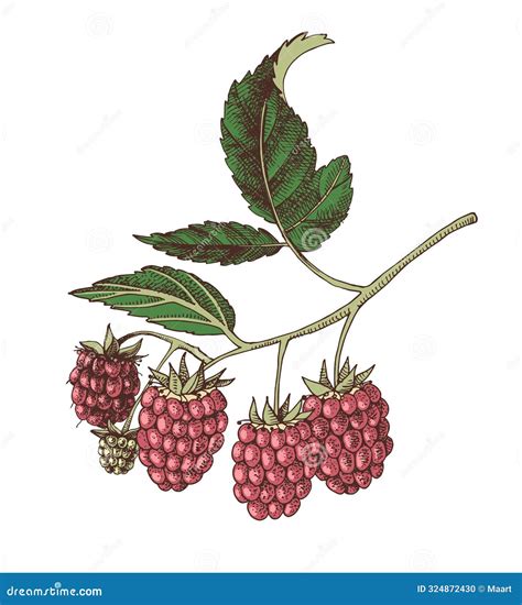 Image result for Raspberry Branch Line Drawing