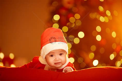 圣诞节与可爱圣诞宝宝高清图片下载-正版图片501695928-摄图网