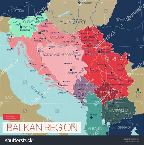Map Balkan States