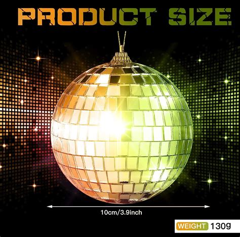 Buy 12 Pack 4 Inches Disco Light Mirror Ball Large Silver Hanging Disco ...