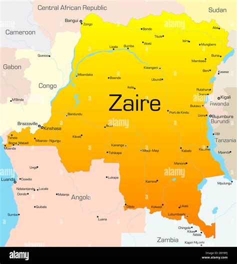Congo Zaire Border Map High Resolution Stock Photography and Images - Alamy