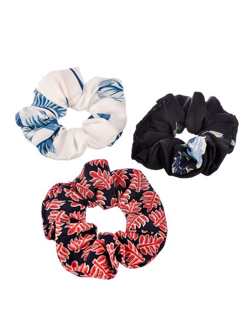 Buy Set of 6 Multi Colored Printed Ponytail Holder for Women Online at ...