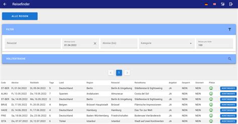 RATIOsoftware - Online Agenturbuchungsmaske Demo - Jetzt testen!