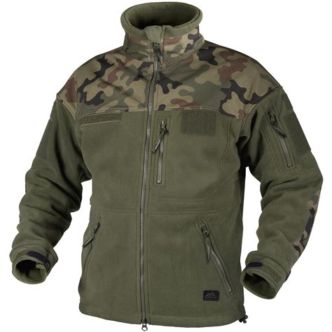 Helikon Infantry Army Duty Fleece Mens Hunting Jacket Olive Polish ...