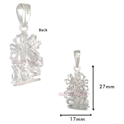Maa Mahishasura Mardini Durga Pendant in Pure Silver