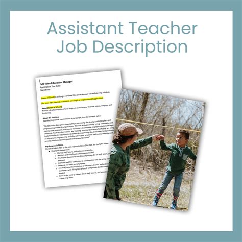 Job Specification Example For Teacher