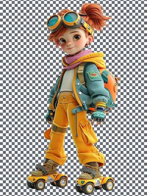 Wonderful futuristic hoverboard trickster character isolated on ...