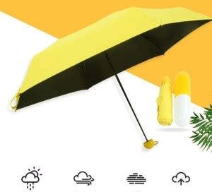 VibeX ™ BAU-63 Capsule Shaped Manual Umbrella fits in Your Handbag ...