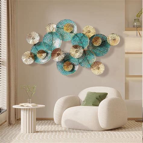 edaknez Large Metal Wall Art, Metal Flower Wall Decor for Living Room ...