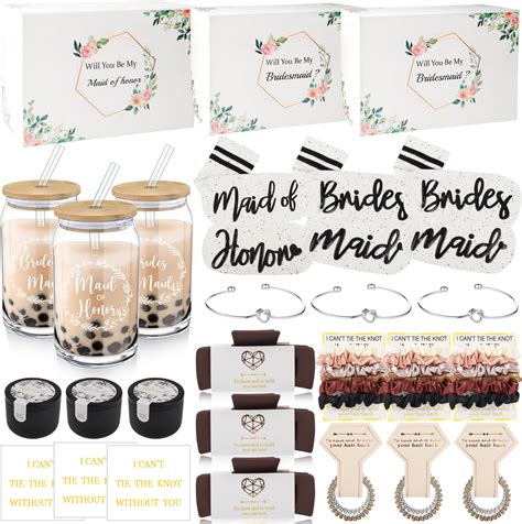 Amazon.com | Bridesmaid Proposal Gifts Set of 4 Wedding Gifts for Bride ...