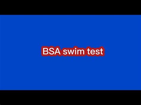BSA swim test - YouTube