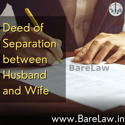 Deed of Separation between Husband and Wife - BareLaw