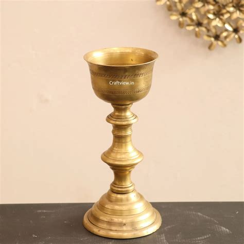 Traditional Bronze Udupi Nanda Traditional Puja Diya Pooja Oil Lamp ...