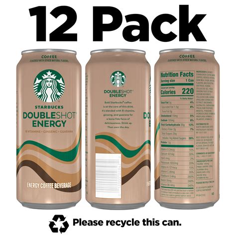 Starbucks Doubleshot Energy Drink Coffee Beverage, Mocha, Iced Coffee ...