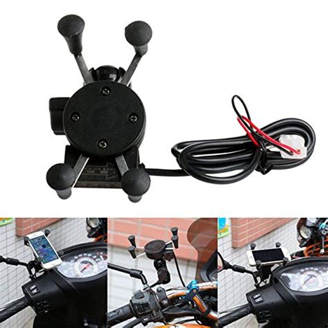 Pa Bike X-Grip Mobile Phone Holder With Usb Charger For Hero Maestro ...