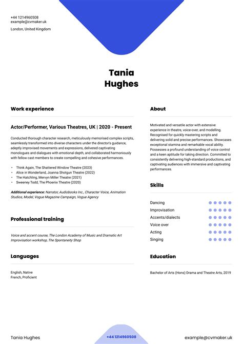 Image result for Good CV Examples