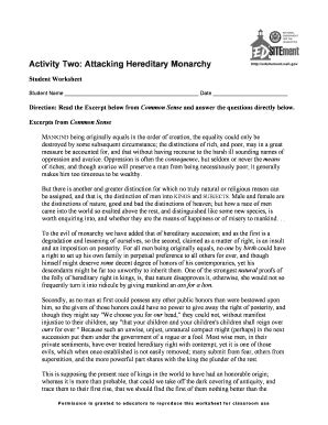 Attacking Hereditary Monarchy Answers - Fill and Sign Printable ...