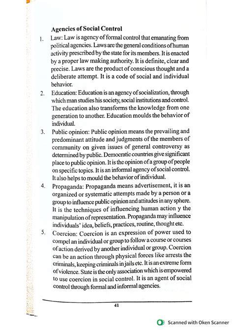 Agencies of social control - BA sociology - Studocu