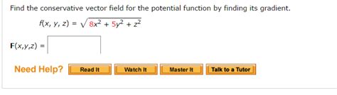 Image result for Potential Function Conservative Vector Field
