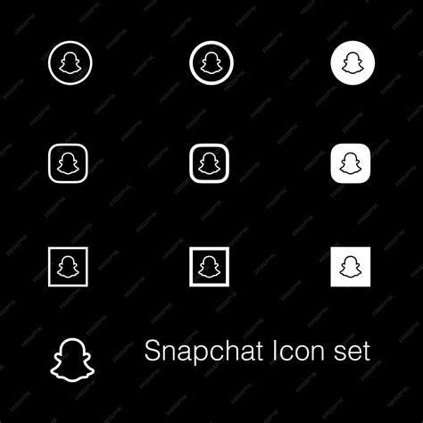 Premium Vector | Snapchat icon set in different variations