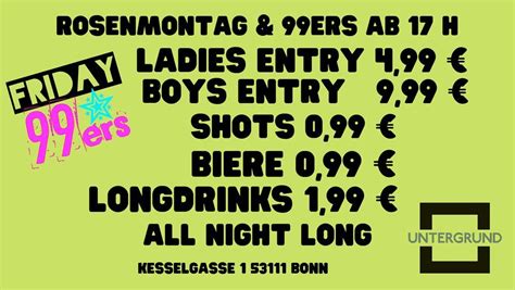Rosenmontag & 99ers AB 17h, Untergrund, Bonn, 20 February 2023 | AllEvents