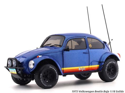 Broken Exhaust : 1975 Volkswagen Beetle Baja blue 1:18 Solido diecast ...