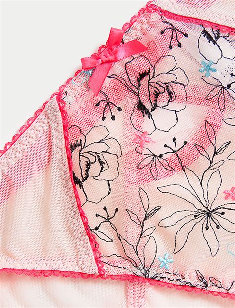 Carissa Embroidery High Leg Knickers