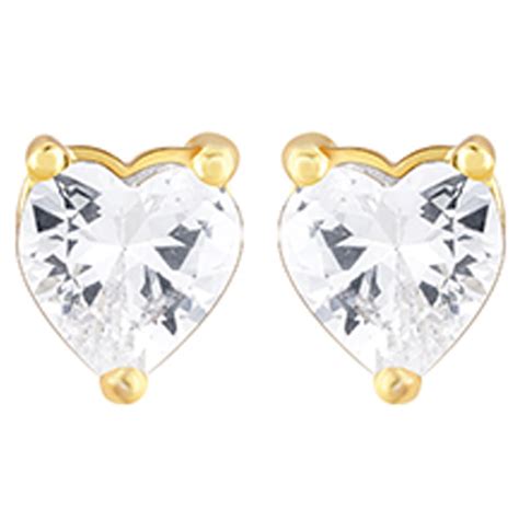 GIVA 925 Silver Golden Solitaire Heart Studs| Drops to Gift Women ...