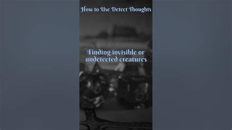 How to Use Detect Thoughts (DnD 5e Quick Guide) - YouTube