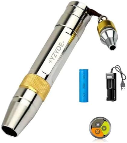 YZYOE LED Three Light Source Jade Identification Flashlight, 365nm ...
