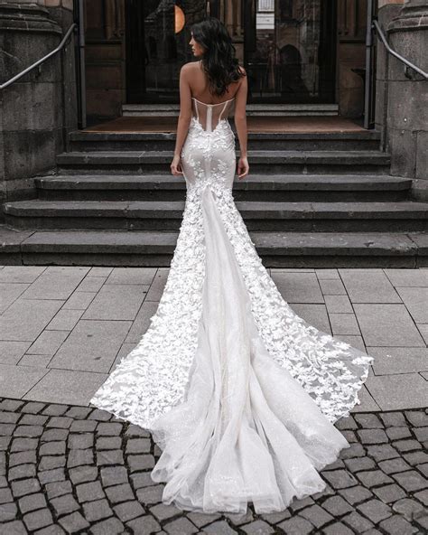 Low Back Mermaid Wedding Gown