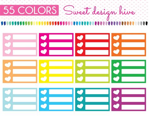 Buy HEARTS Checklist Clipart, Cute Graphics, Check List, Task Reminder ...