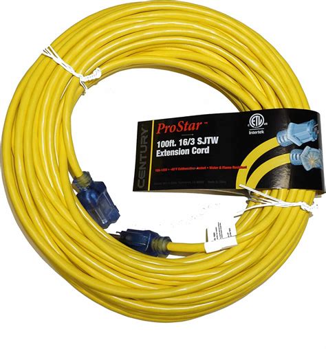 16 Gauge SJTW 3 Conductor 100 Foot Extension Cord with Lighted Ends ...