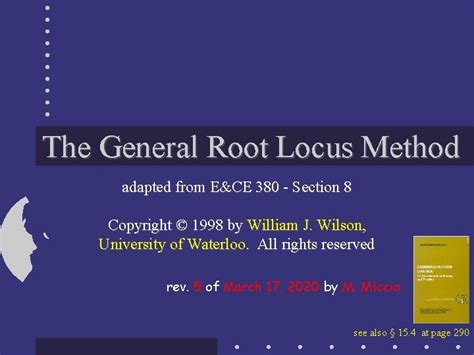 Image result for The General Root Locus Method